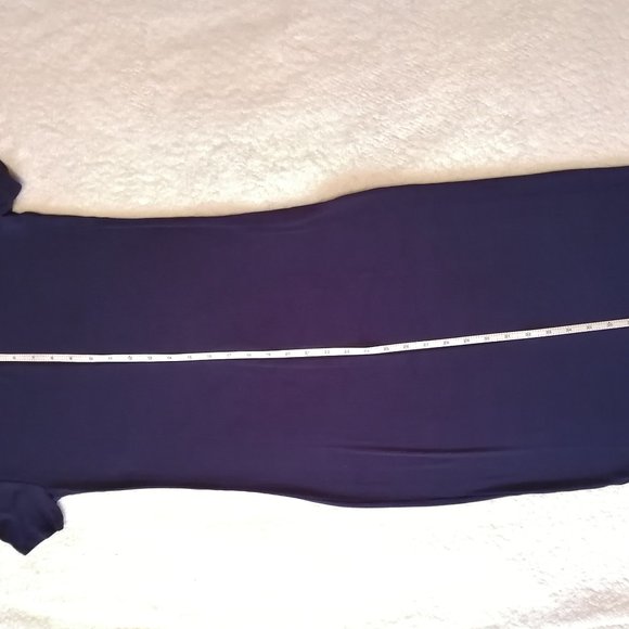 Navy blue midi body con knit dress - Picture 5 of 10